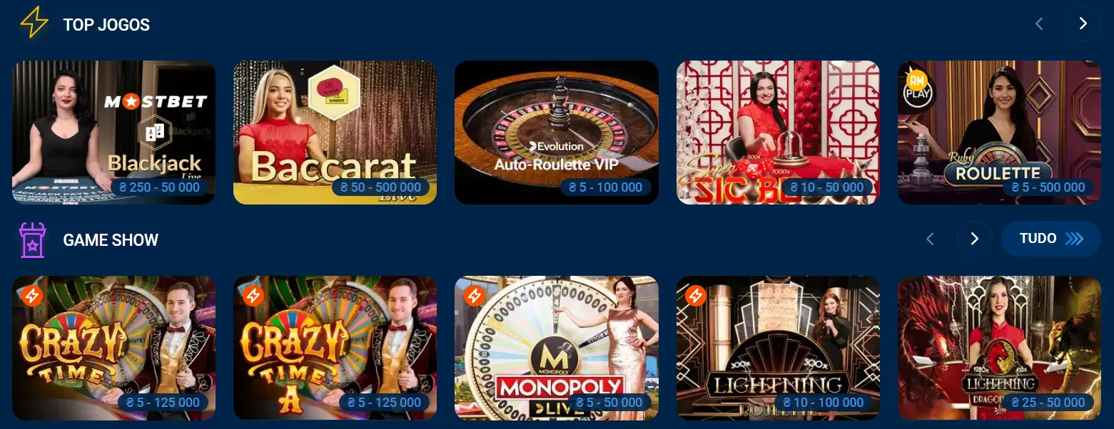MOSTBET games and slots online